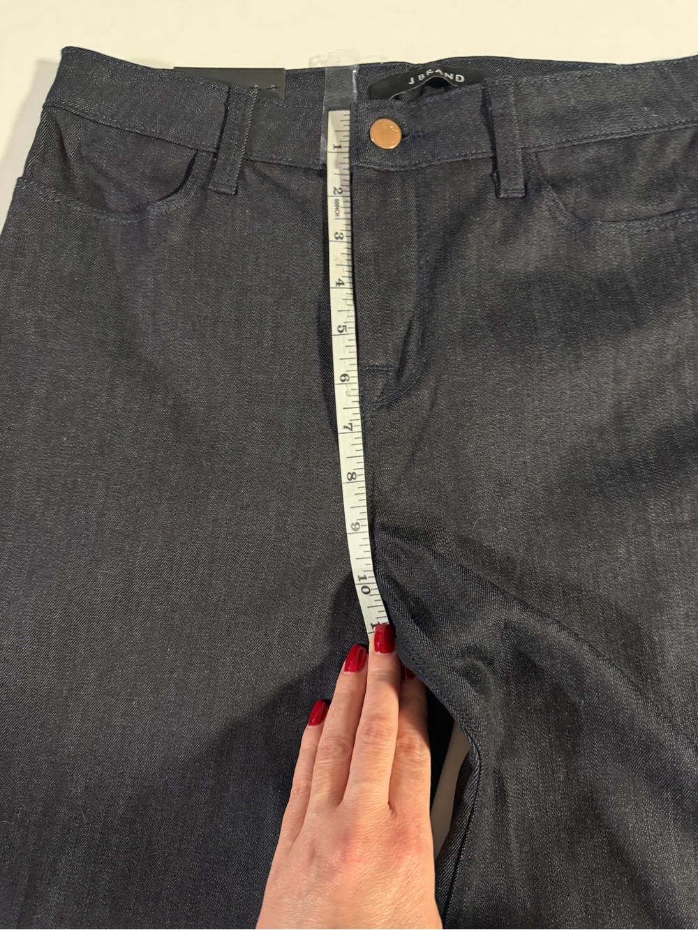 J Brand Eva High Rise Flare Jeans 28 Dark Wash Long Wide Leg Denim - Picture 9 of 11